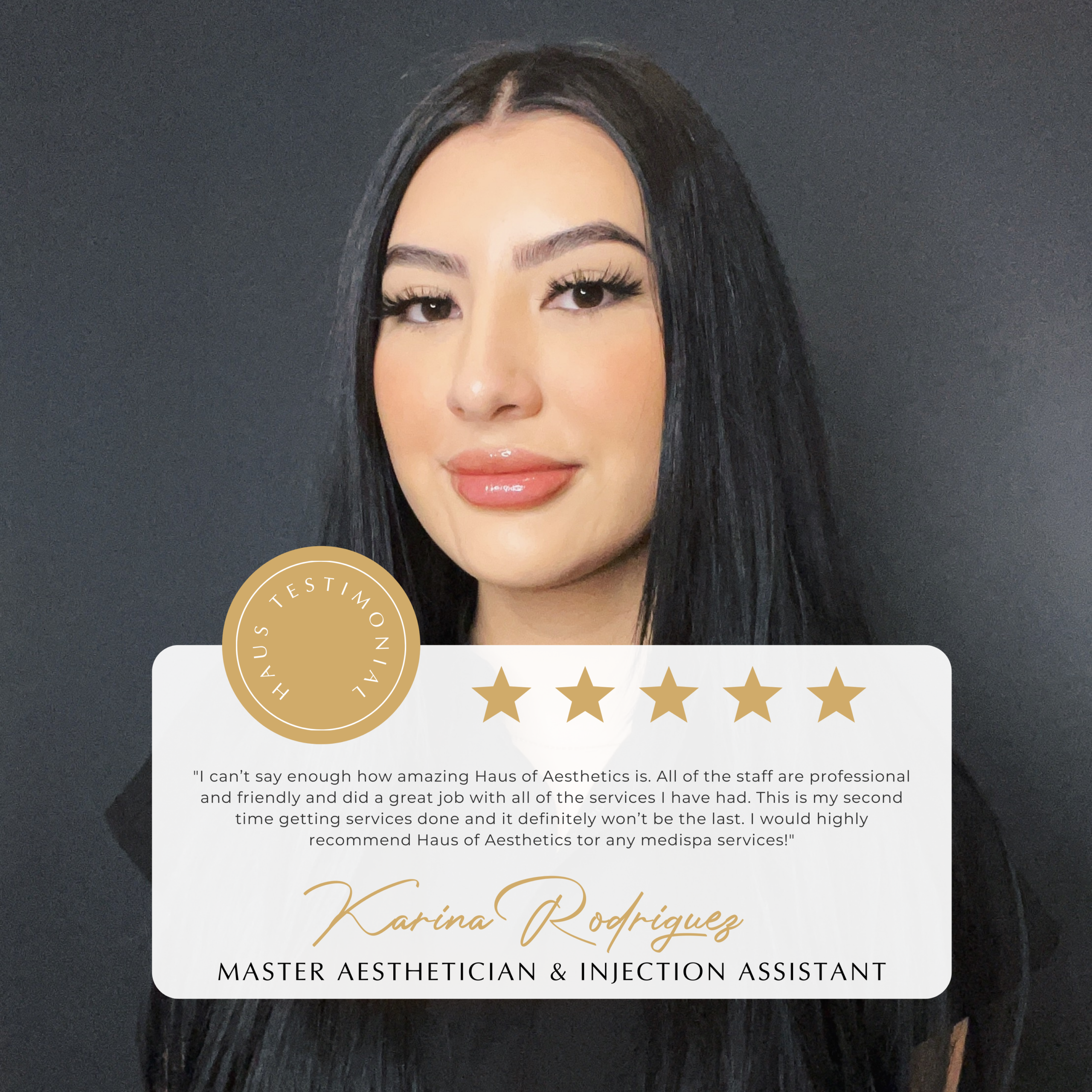 Master aesthetician and injection assistant at Haus of Aesthetics SLC, Karina Rodriguez.