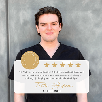 Front-desk receptionist at Haus of Aesthetics, Tristen Anderson.