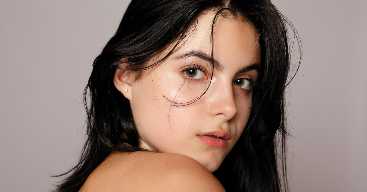 A young lady with lovely skin and face